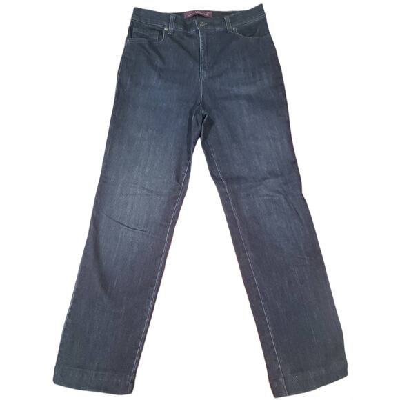 Gloria Vanderbilt Amanda Dark Washed Denim Blue Jeans Boot Cut - Size 8P - Picture 1 of 5